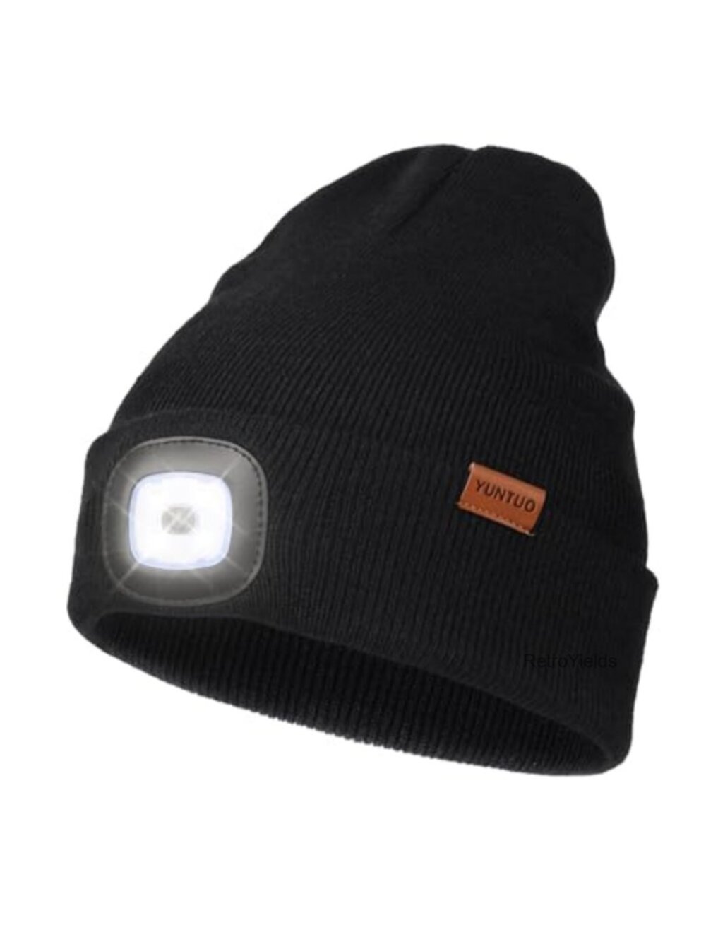 LED Beanie Hat with Rechargeable Light, Unisex Winter Knit Cap, Outdoor